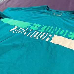 teal under armour shirt